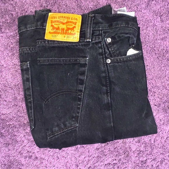 Levi Black Jeans Size W36 L34 - Picture 3 of 3